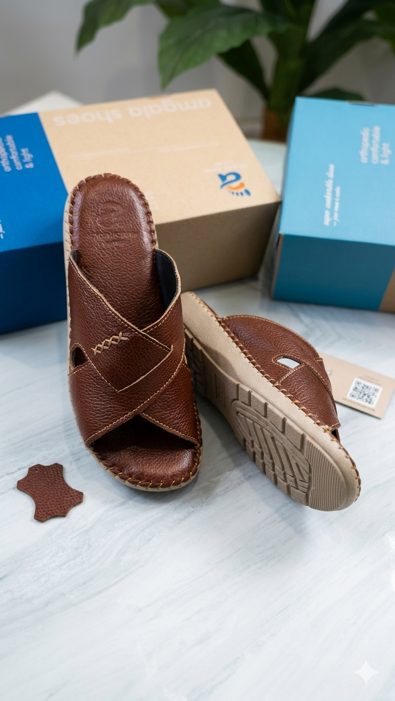 Sabot orthopédique👣 en véritable cuir👌